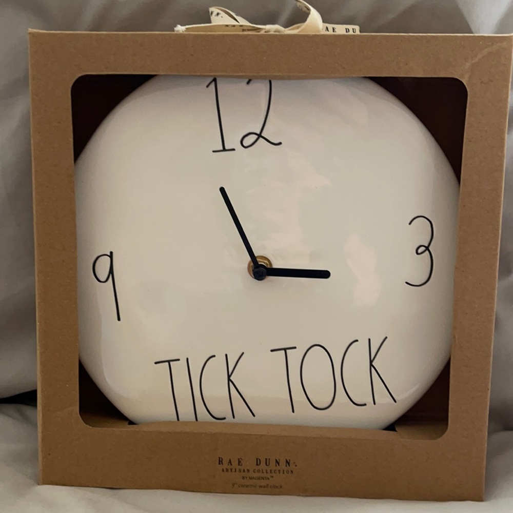 Rae Dunn - TICK TOCK - clock